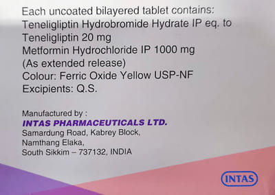 Teniva M Forte Strip Of 20 Tablets