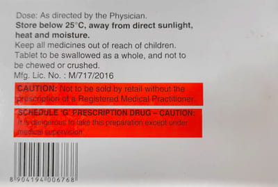 Teniva M Forte Strip Of 20 Tablets