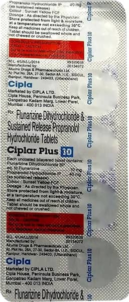 Ciplar Plus 10mg Strip Of 10 Tablets