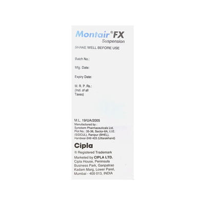 Montair Fx Mango Flavour Bottle Of 60ml Suspension