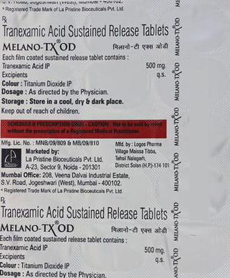 Melano Tx Od 500mg Strip Of 15 Tablets