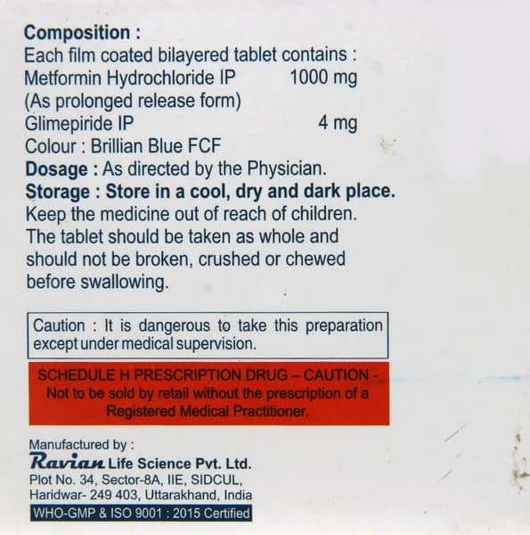 Enristas 4 Mf Strip Of 15 Tablets