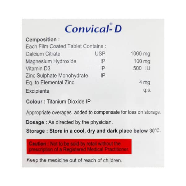 Convical D Strip Of 15 Tablets
