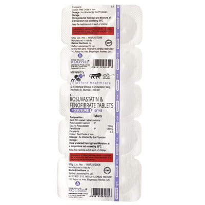 Rosusure F 10/145mg Strip Of 10 Tablets