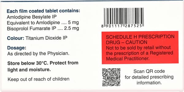 Amlopres B 2.5mg Strip Of 10 Tablets