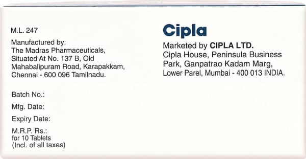 Amlopres B 2.5mg Strip Of 10 Tablets