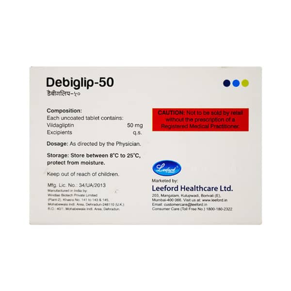 Debiglip 50mg Strip Of 15 Tablets