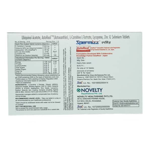 Spermizz Strip Of 10 Tablets