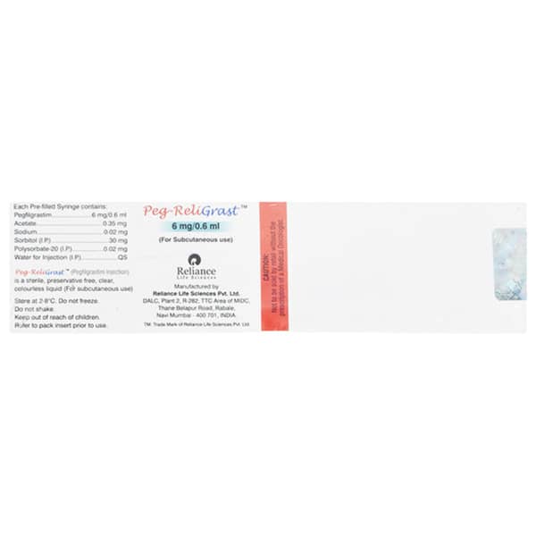 Peg Religrast 6mg Pre Filled Syringe Of 0.6ml Injection