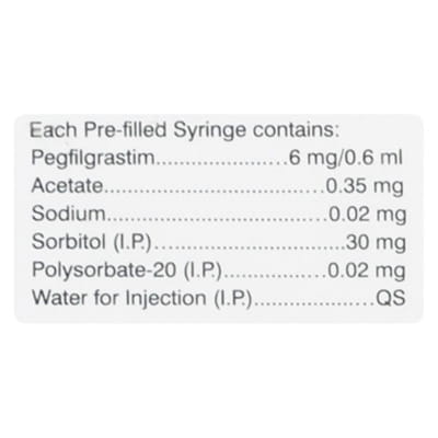 Peg Religrast 6mg Pre Filled Syringe Of 0.6ml Injection
