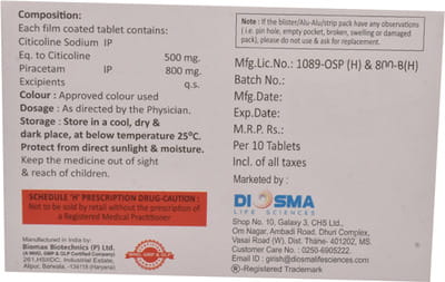 Strobrain Plus 500/800 Mg Tablet 10