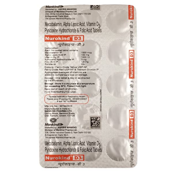 Nurokind D3 Strip Of 15 Tablets