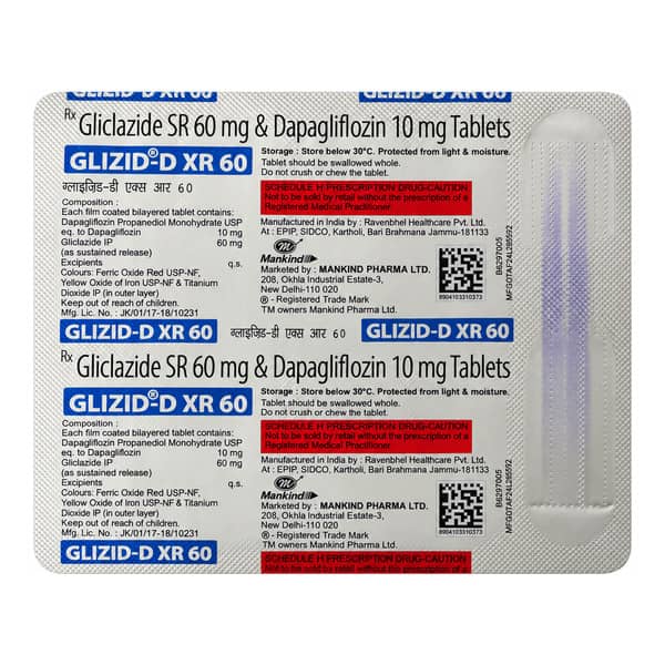 Glizid D Xr 60Mg Strip Of 10 Tablets