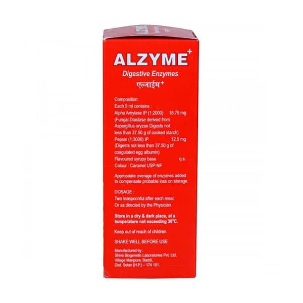 Alzyme Plus Mixed Fruit Flavour Bottle Of 200ml Syrup