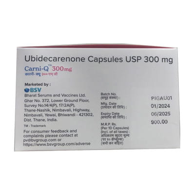 Carni Q 300mg Strip Of 10 Softgel Capsules
