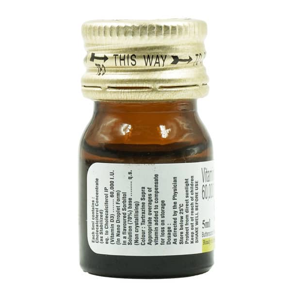 Calcose D3 Nano Shot Butterscotch Flavour Sugar Free Bottle Of 5ml Oral Solution