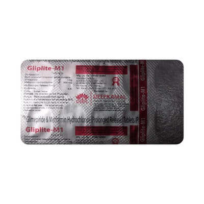 Gliplite M 1mg Strip Of 10 Tablets
