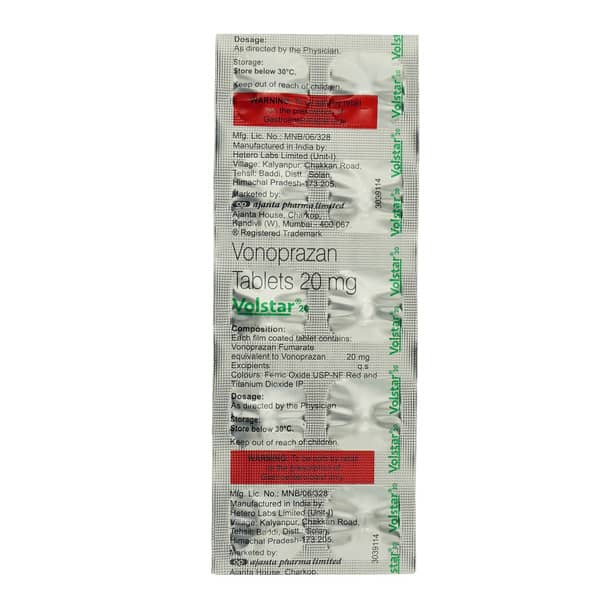 Volstar 20 Strip Of 10 Tablets