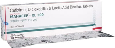 Mahacef Xl 200mg New Strip Of 10 Tablets