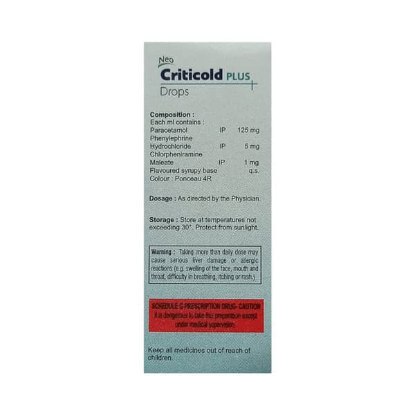 Criticold Plus Bottle Of 15ml Oral Drops