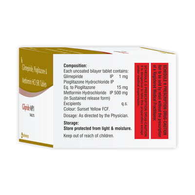 Glipride Mp 1mg Strip Of 10 Tablets