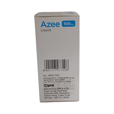 Azee 100mg Peppermint And Orange Flavour Bottle Of 15ml Oral Liquid