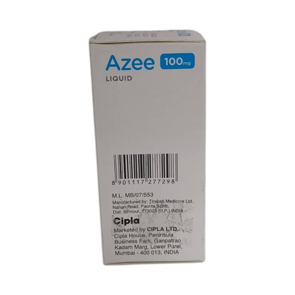 Azee 100mg Peppermint And Orange Flavour Bottle Of 15ml Oral Liquid