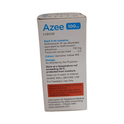 Azee 100mg Peppermint And Orange Flavour Bottle Of 15ml Oral Liquid