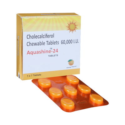 Aquashine 24 Orange Flavour Strip Of 7 Chewable Tablets