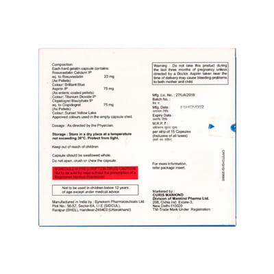 Statpure Gold 20mg Strip Of 15 Capsules