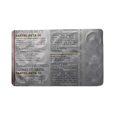 Sartel Beta 50mg Strip Of 10 Tablets