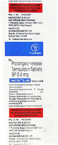 Tamstru 0.4Mg Strip Of 10 Tablets