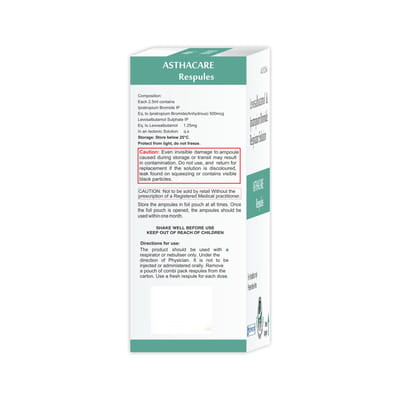Asthacare 1.25mg/500mcg 2.5ml Packet Of 5 Respules