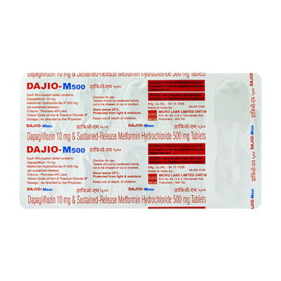 Dajio M 10/500mg Strip Of 10 Tablets