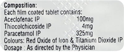 Zerodol Th Max 4mg Strip Of 10 Tablets