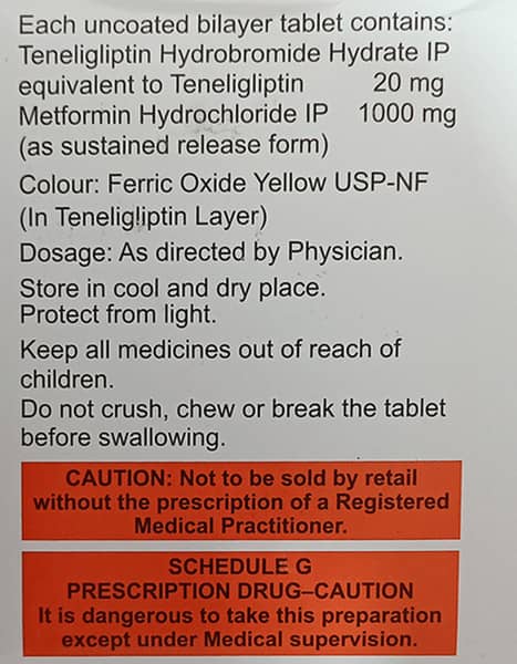 Tenginow M 1000mg Strip Of 15 Tablets