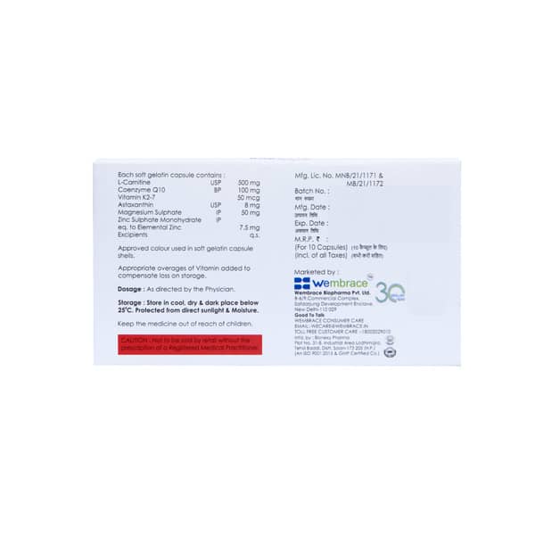 Ace Q10 Strip Of 10 Softgel Capsules