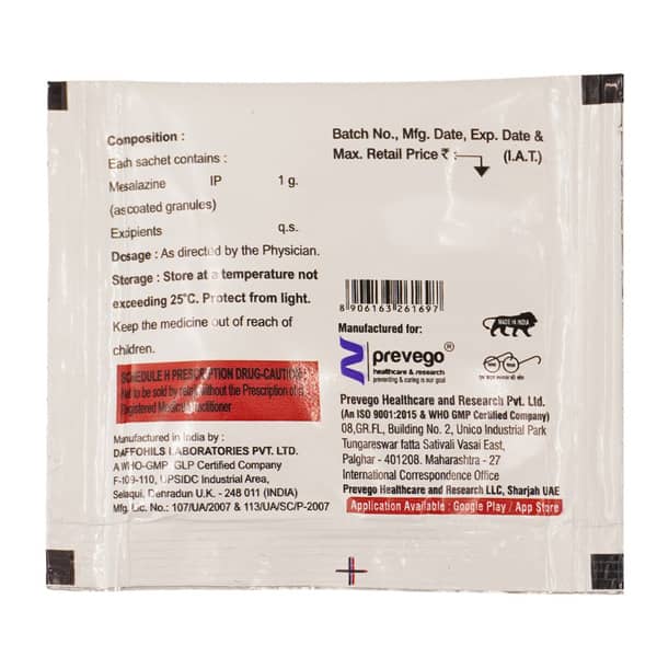 Mesaline 1g Sachet Of 2gm Granules