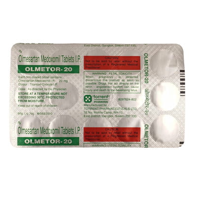Olmetor 20mg Strip Of 15 Tablets