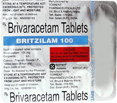 Britzilam 100mg Strip Of 15 Tablets