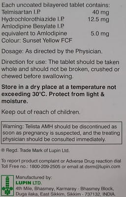 Telista Amh Strip Of 15 Tablets