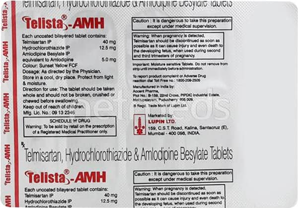 Telista Amh Strip Of 15 Tablets