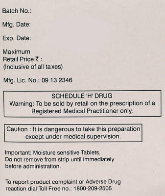 Telista Amh Strip Of 15 Tablets