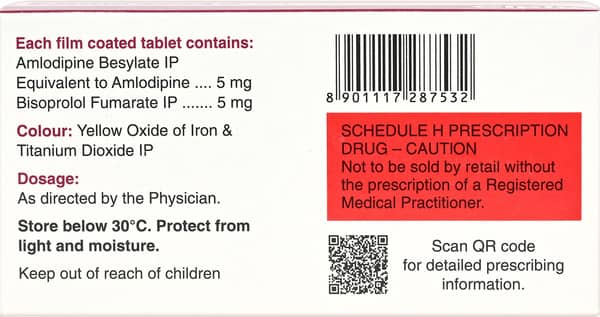 Amlopres B 5mg Strip Of 10 Tablets
