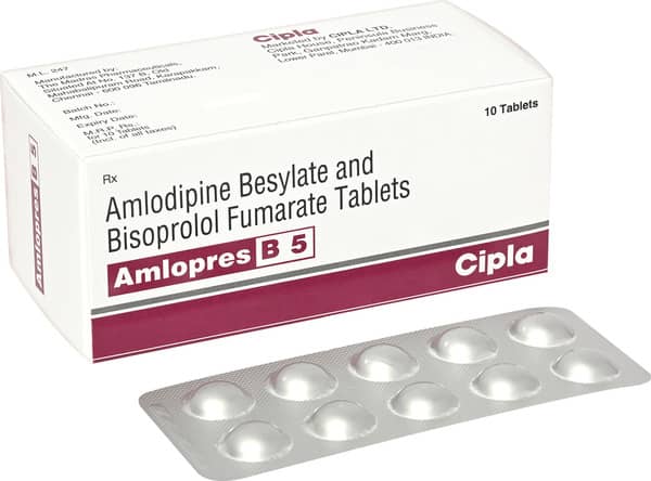 Amlopres B 5mg Strip Of 10 Tablets
