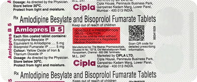 Amlopres B 5mg Strip Of 10 Tablets
