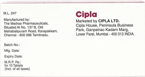 Amlopres B 5mg Strip Of 10 Tablets