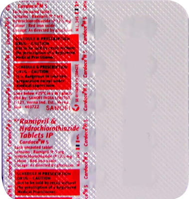 Cardace H 5mg Strip Of 15 Tablets
