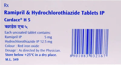 Cardace H 5mg Strip Of 15 Tablets