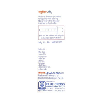 Bluvit D3 Bottle Of 30ml Oral Drops